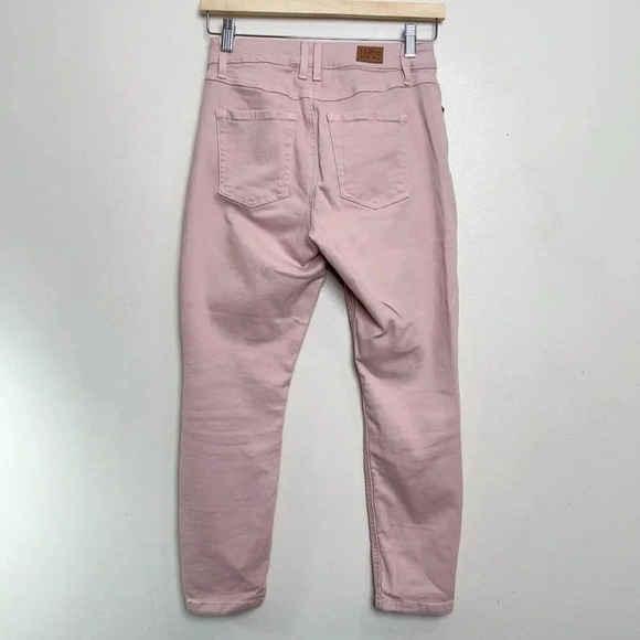 L.L.Bean Womens 2 Petites Pink Beanflex Skinny Leg Coolmax Jeans - Picture 12 of 12